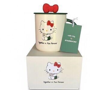 Starbucks Hello Kitty Mug with Red and Green Accents